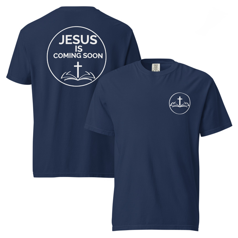 Jesus is coming soonUnisex garment-dyed heavyweight t-shirt