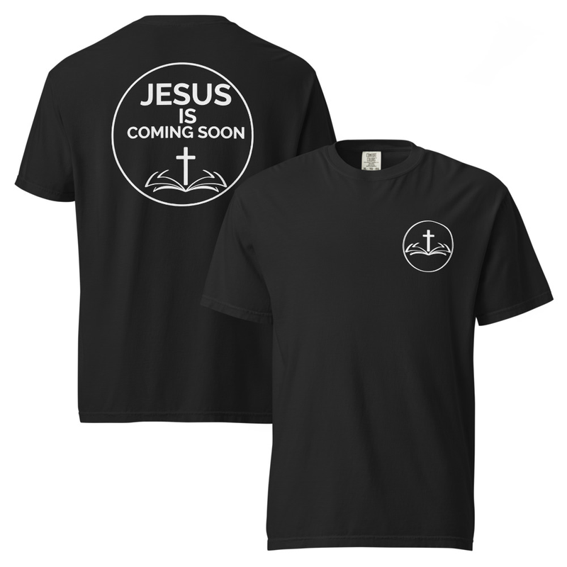 Jesus is coming soonUnisex garment-dyed heavyweight t-shirt