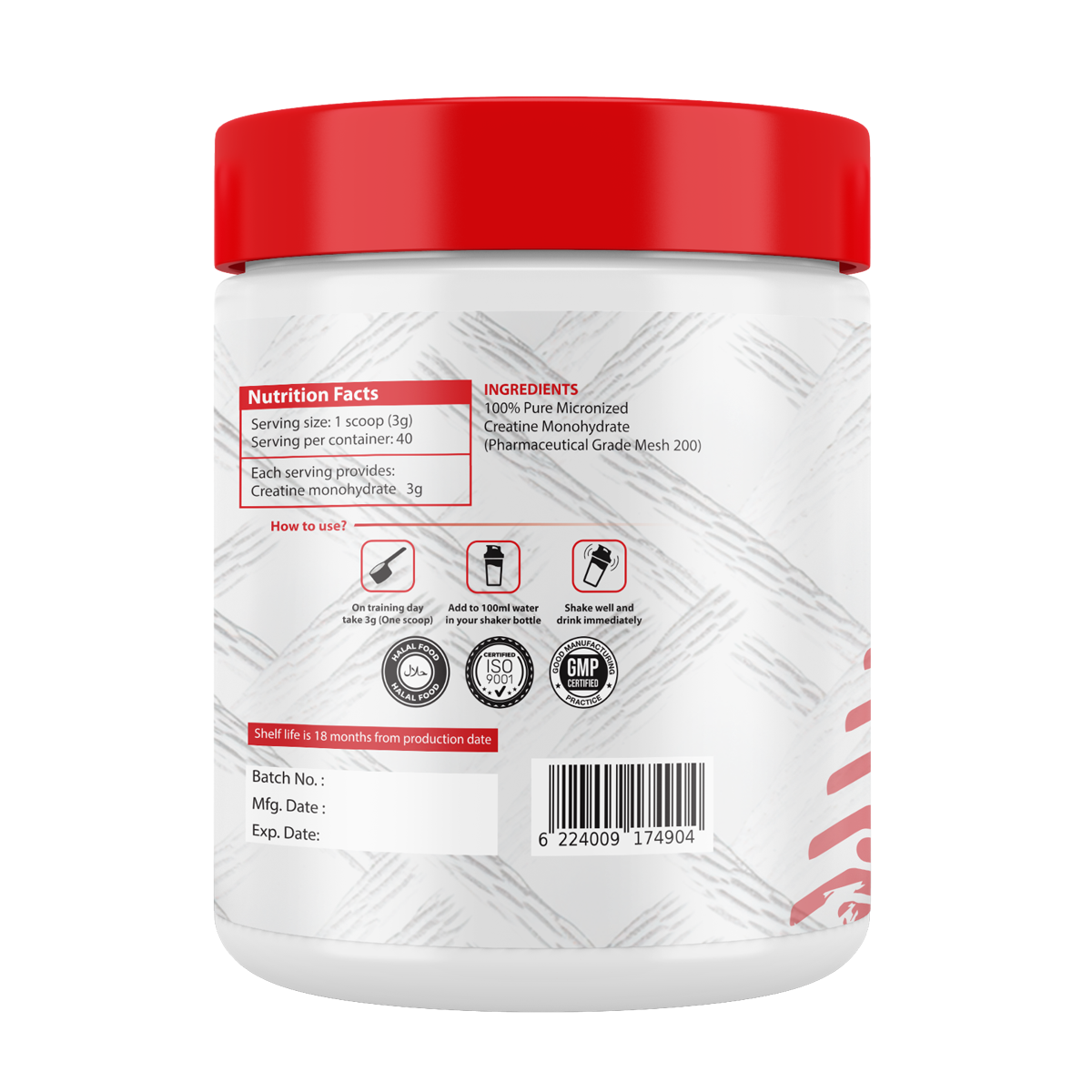 TRACTOR CREATINE 40 SERVING 