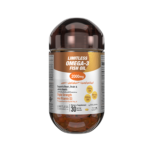 Limitless Omega-3 Fish Oil 2000mg, 30 SERVING