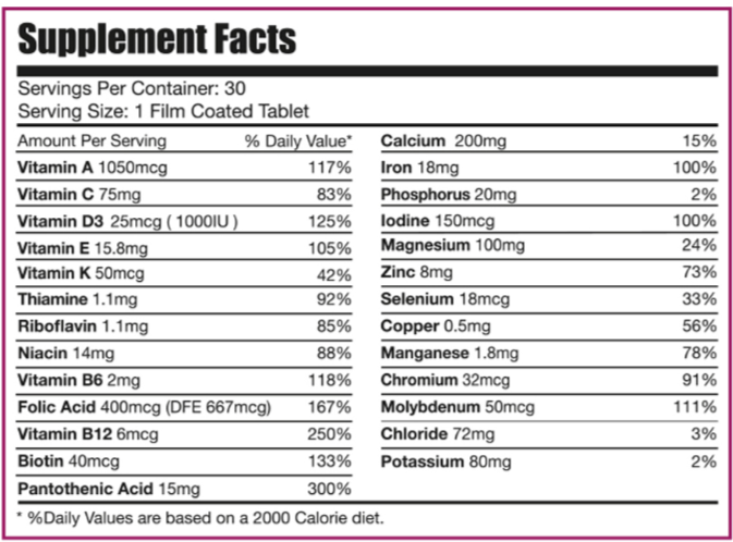 Limitless Woman Max Multivitamin, 30 SERVING 