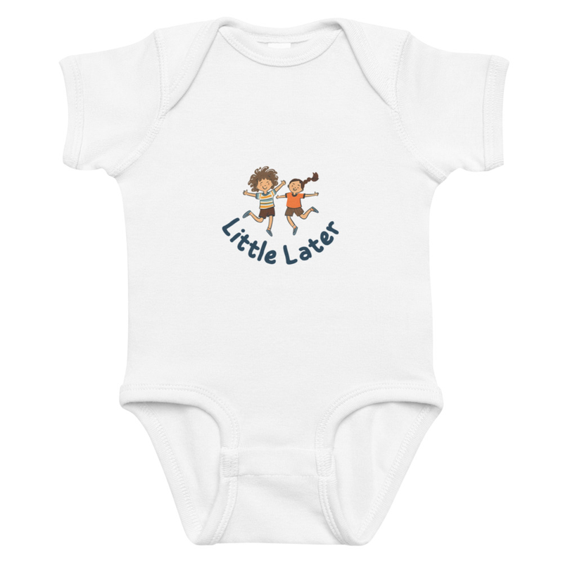 Little Later Baby Onesie — 100% Cotton, Soft & Cozy Keepsake, Perfect Gift, Sizes 6-24 months.