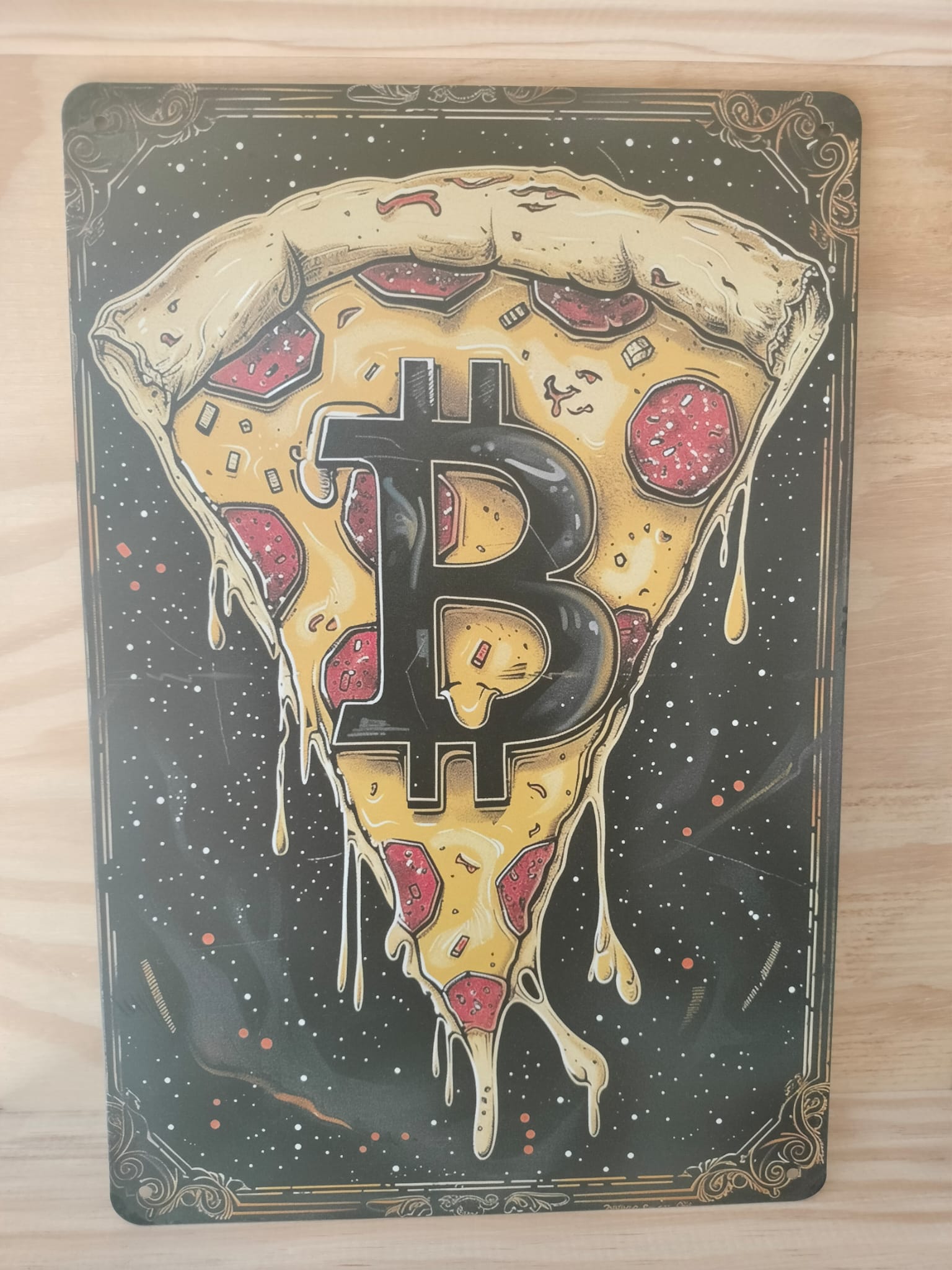Cuadro decorativo Bitcoin Pizza