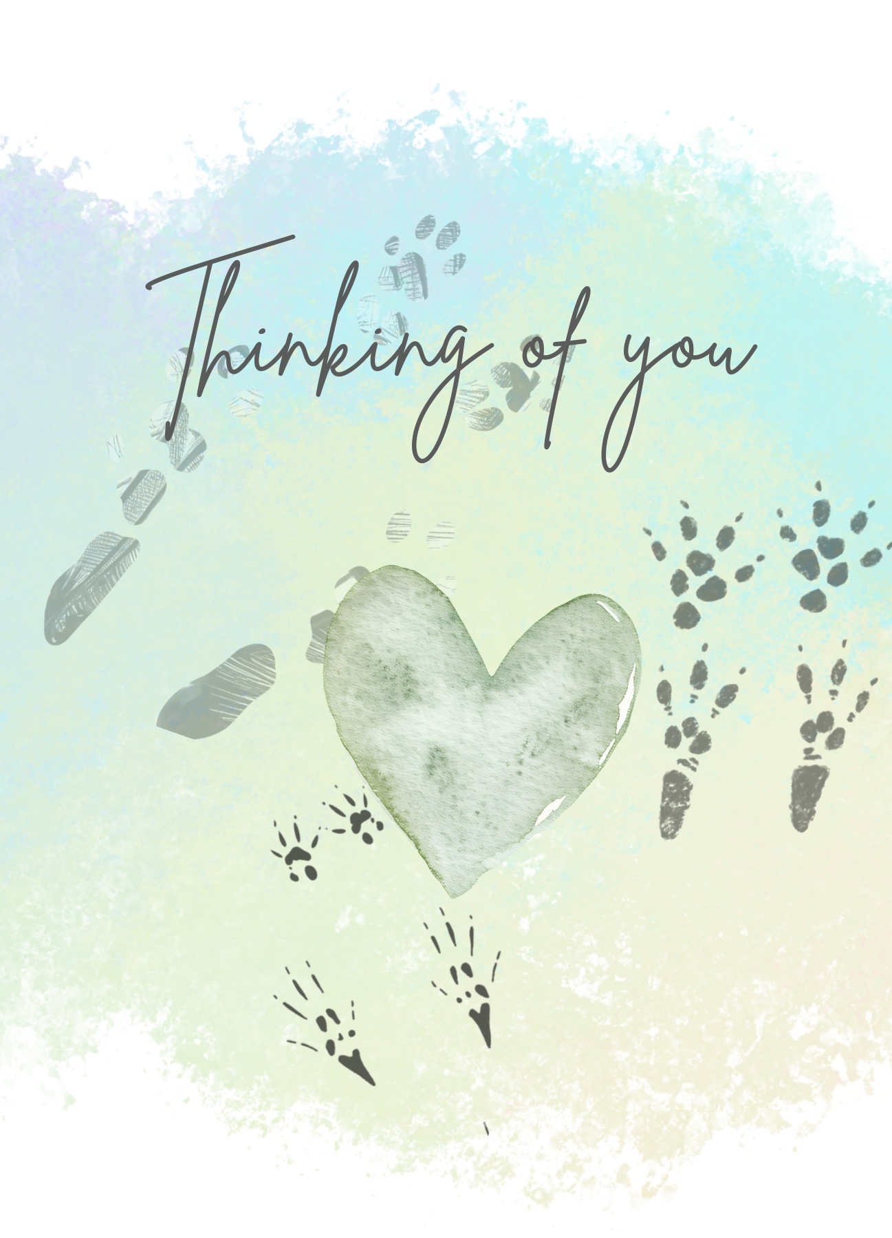 Small curries sympathy card 