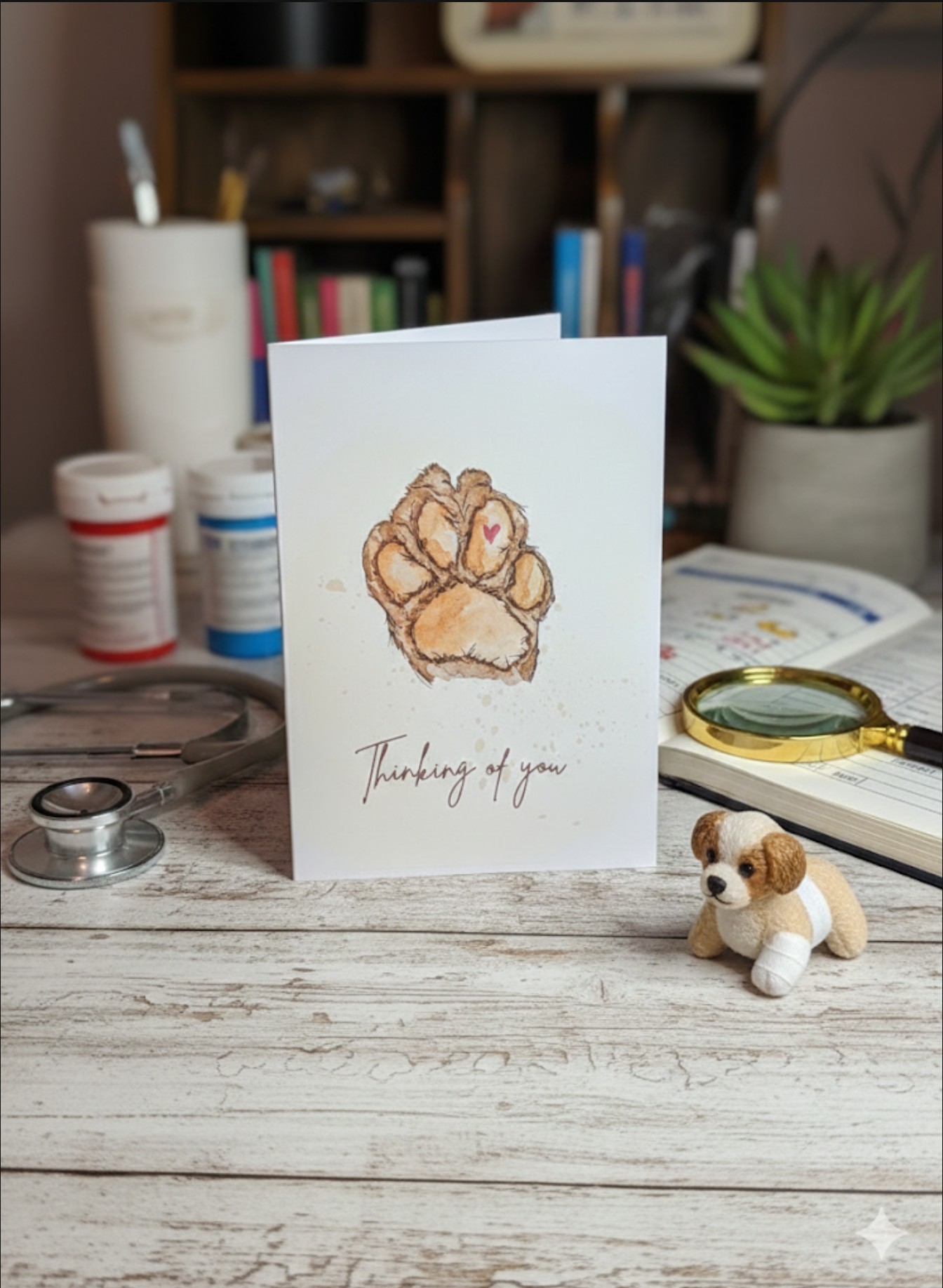 Paw print and heart