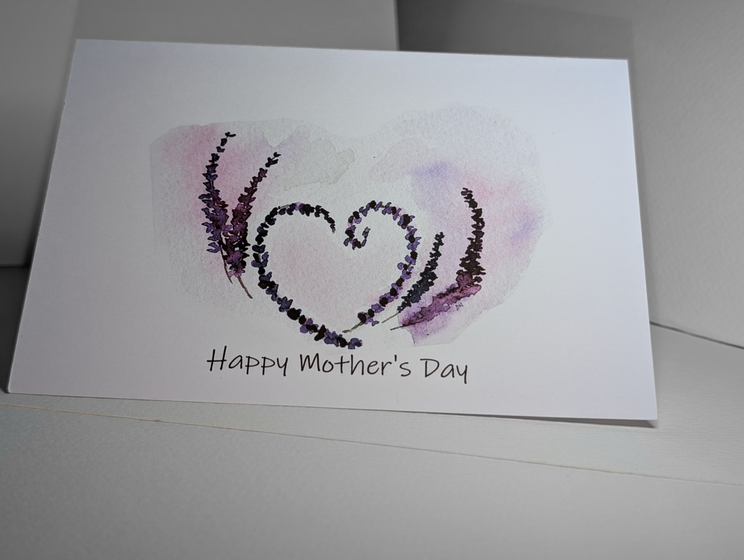 Lavender heart, Mother's Day Card
