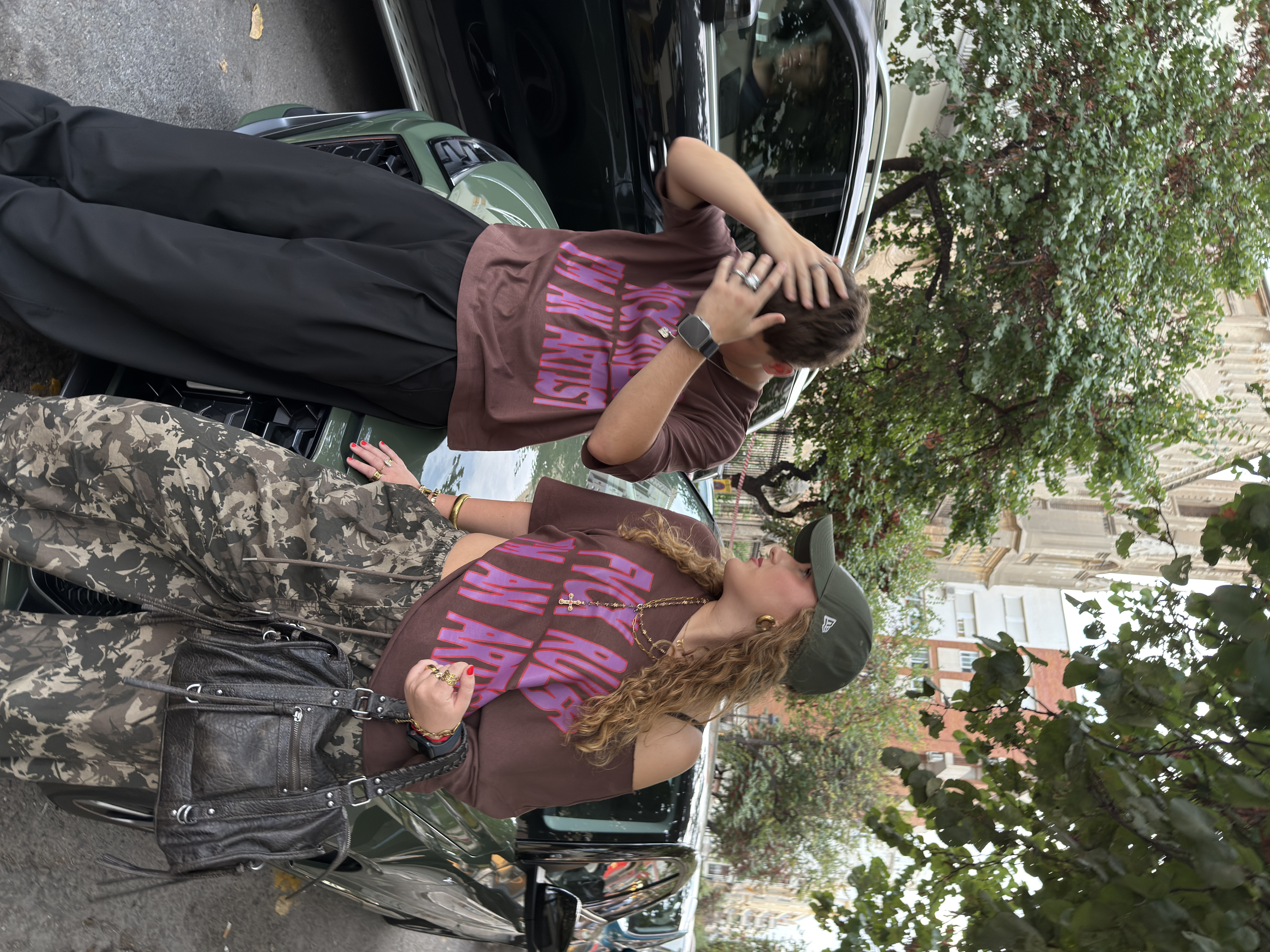 Oversized Brown Graphic T-Shirt