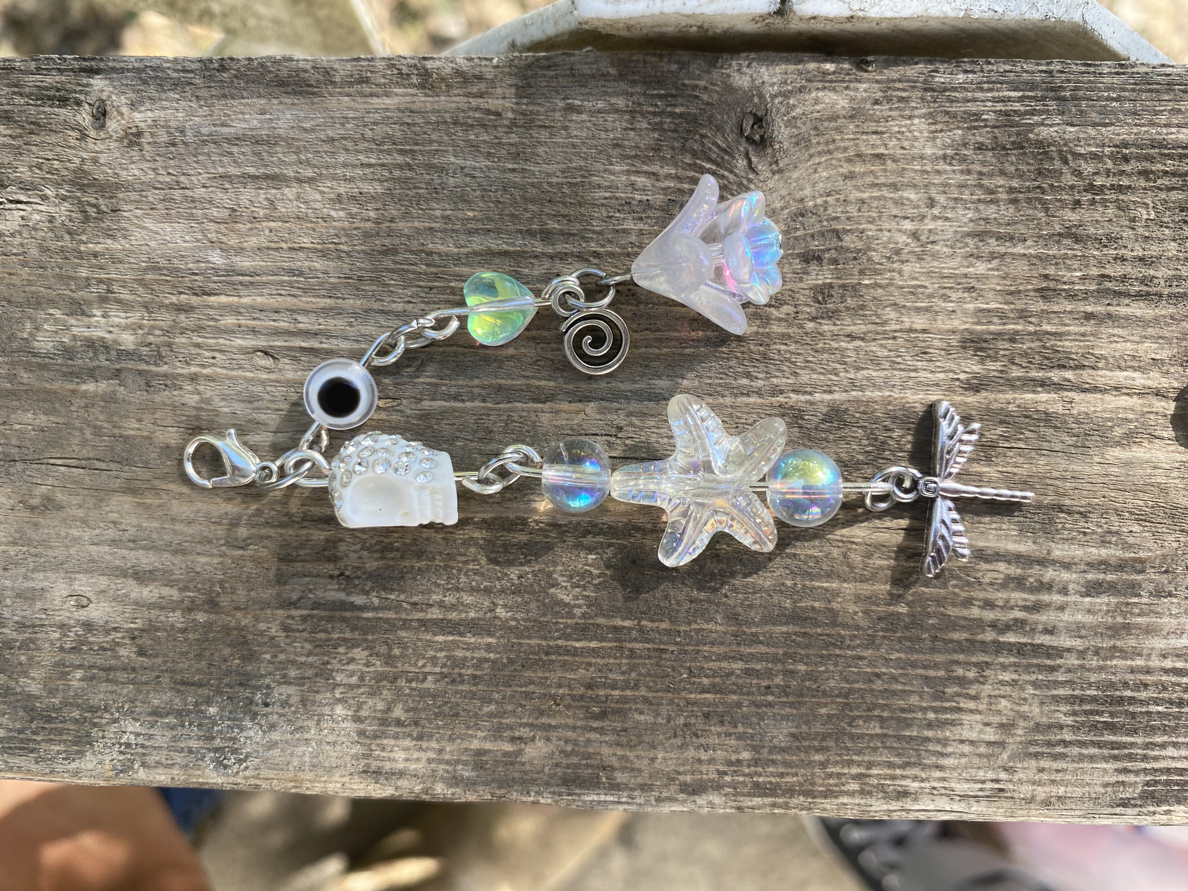 La Niña Transparente/Transparent Santa Muerte Charm