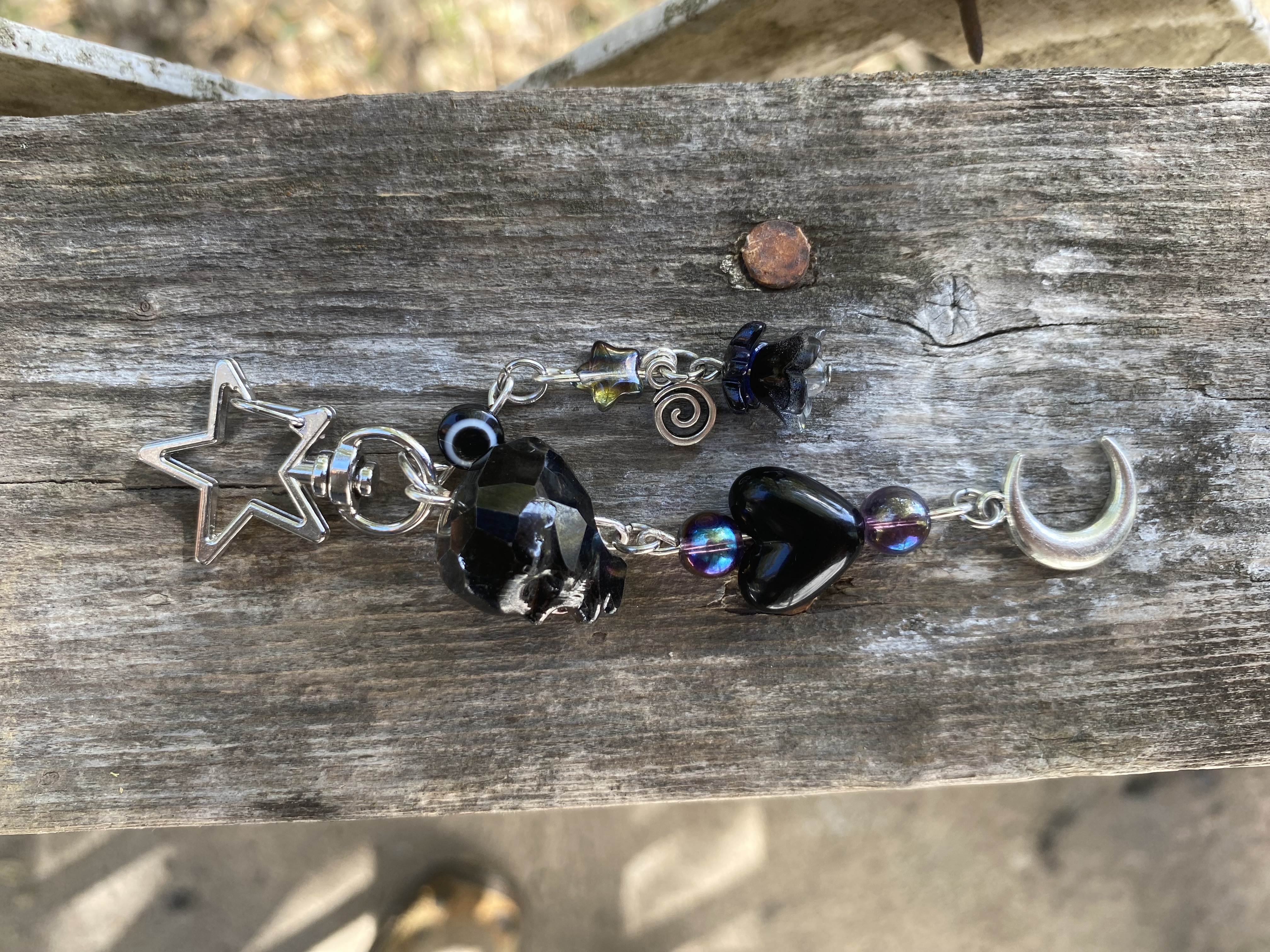 La Niña Negra/Black Santa Muerte Charm