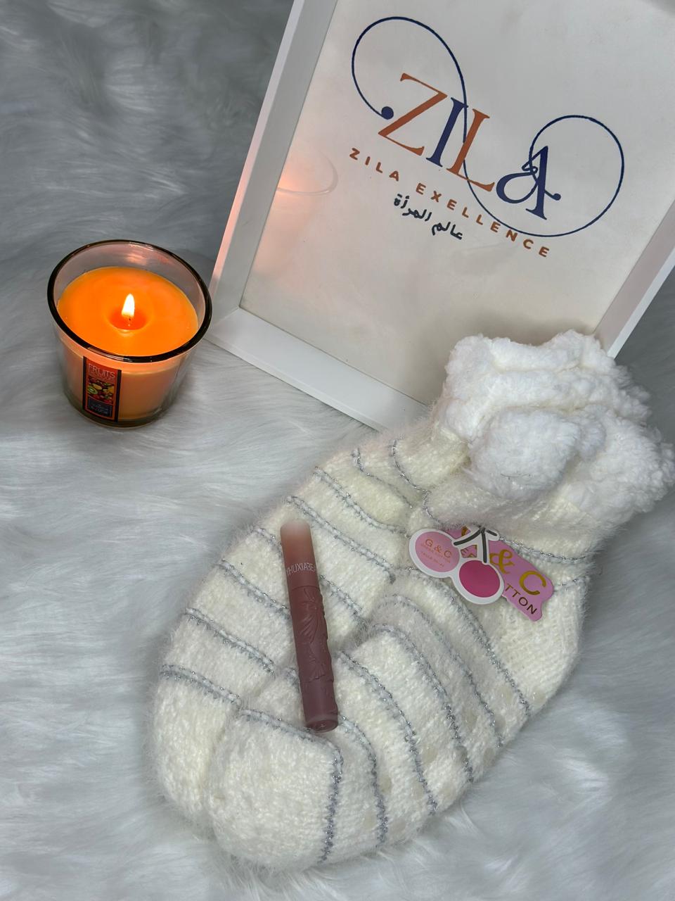 Cozy White Fuzzy Socks