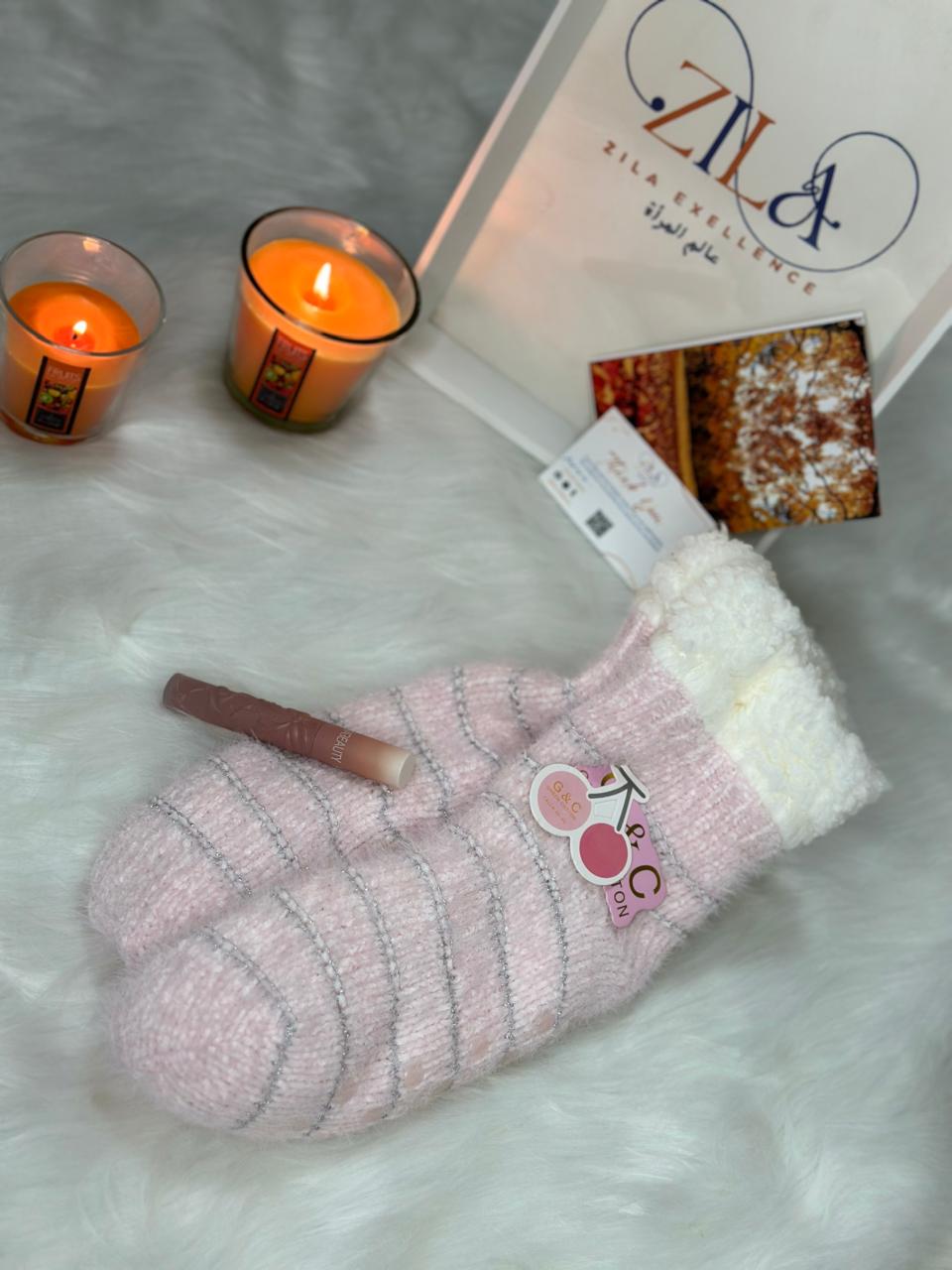 Cozy Pink Winter Socks