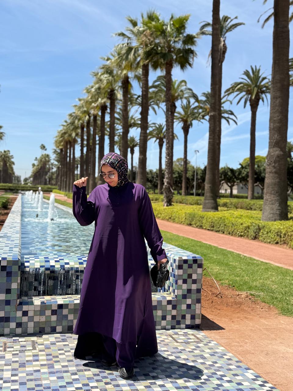 Elegant Purple Abaya