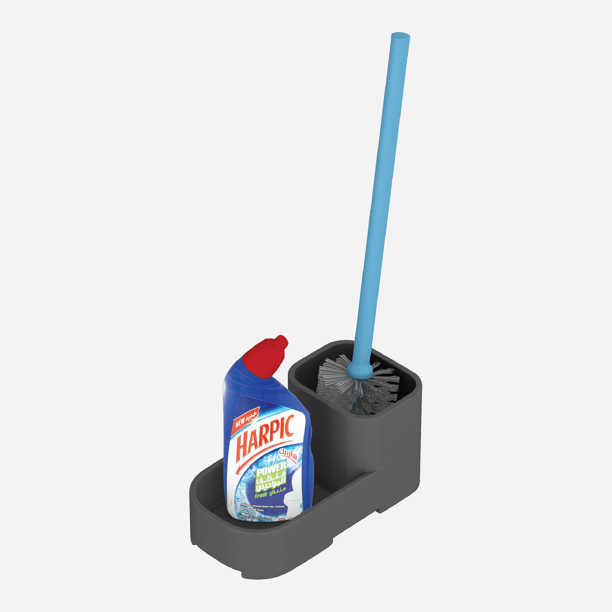 Toilet Brush With Cleaner Holder