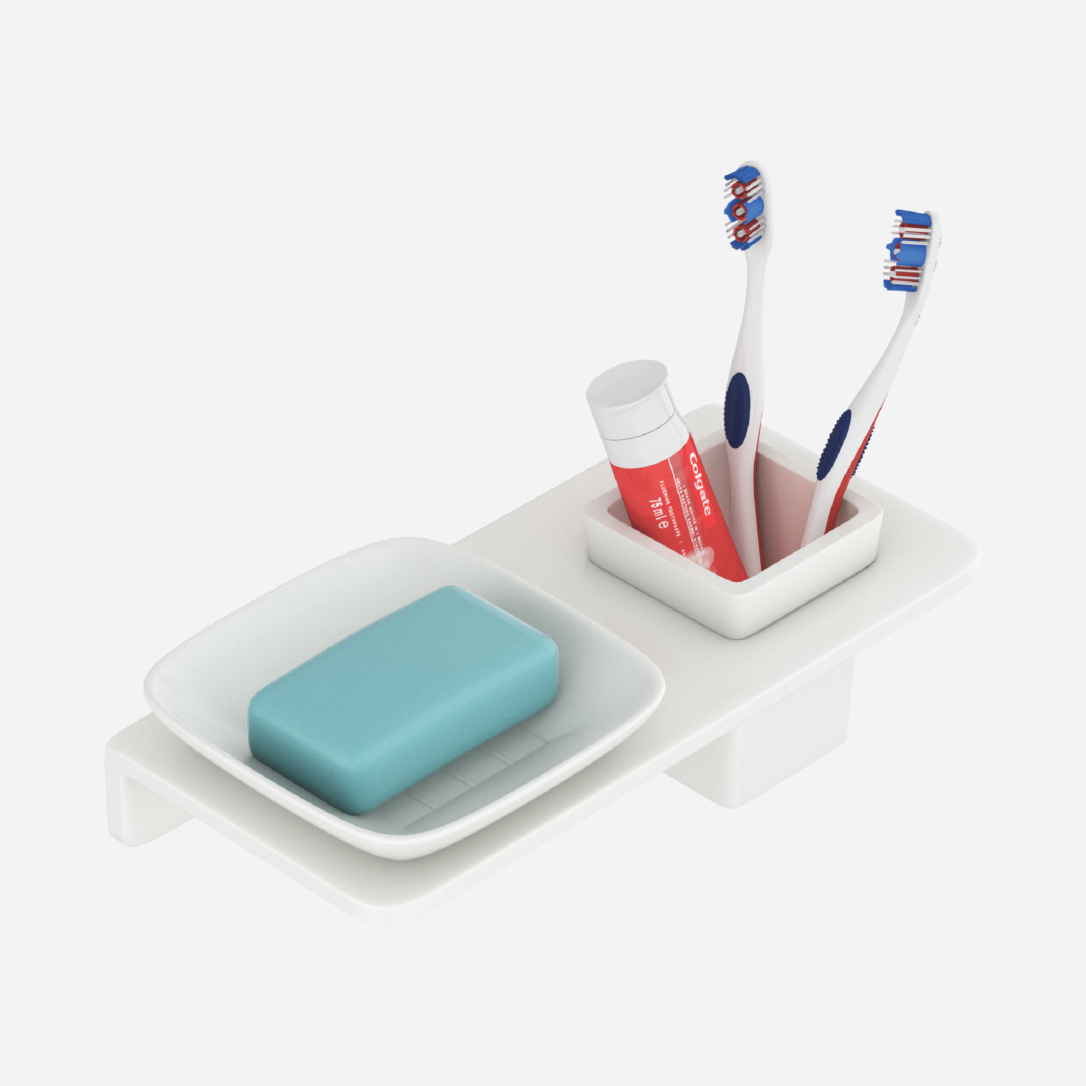 Small Square Soap Dish With Glass