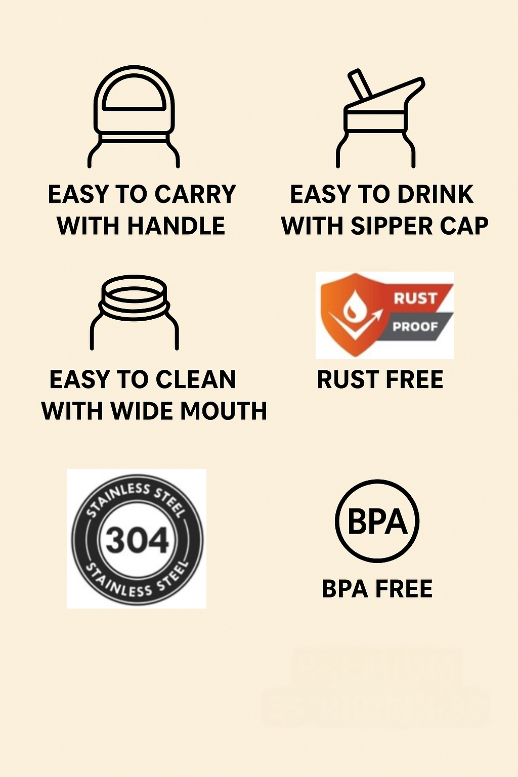 Zen Sorted Cuto Stainless steel water bottle - 500ml 