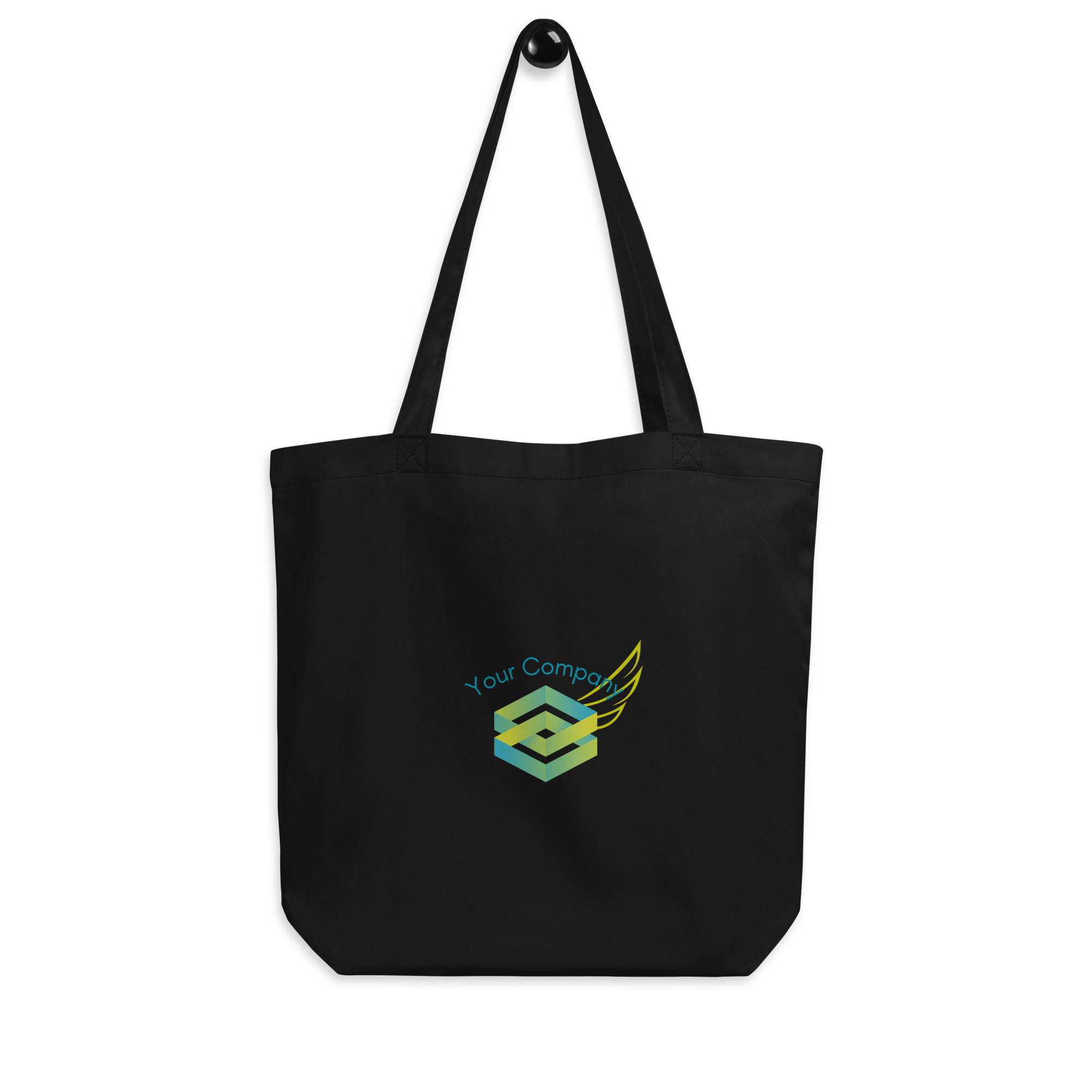 Custom Logo Black Tote Bag