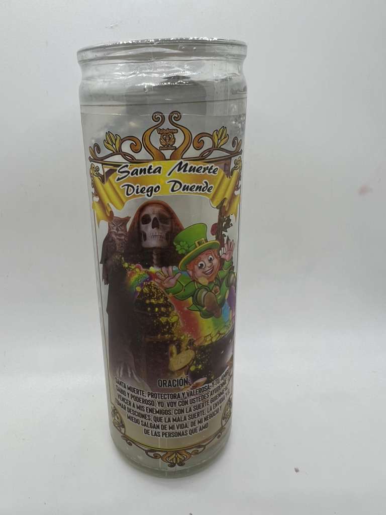 Vela Santa Muerte y Diego Duende