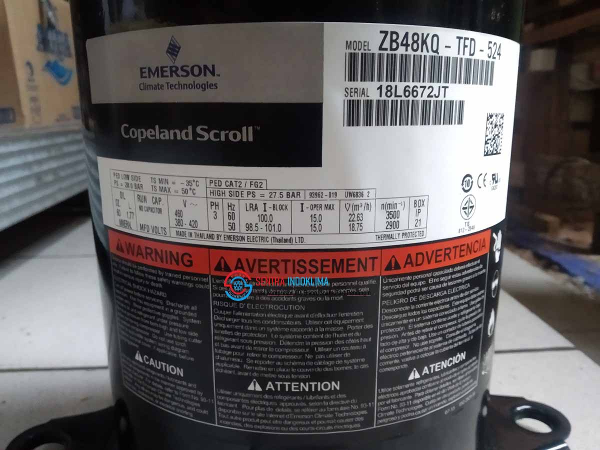 Kompresor Copeland Scroll ZB48KQ-TFD-524