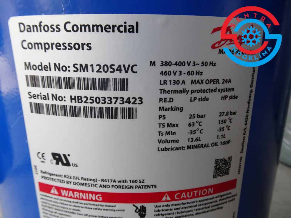 Kompresor Komersial Danfoss SM120S4VC