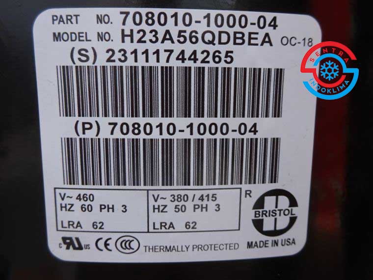 Kompresor Bristol H23A56QDBEA