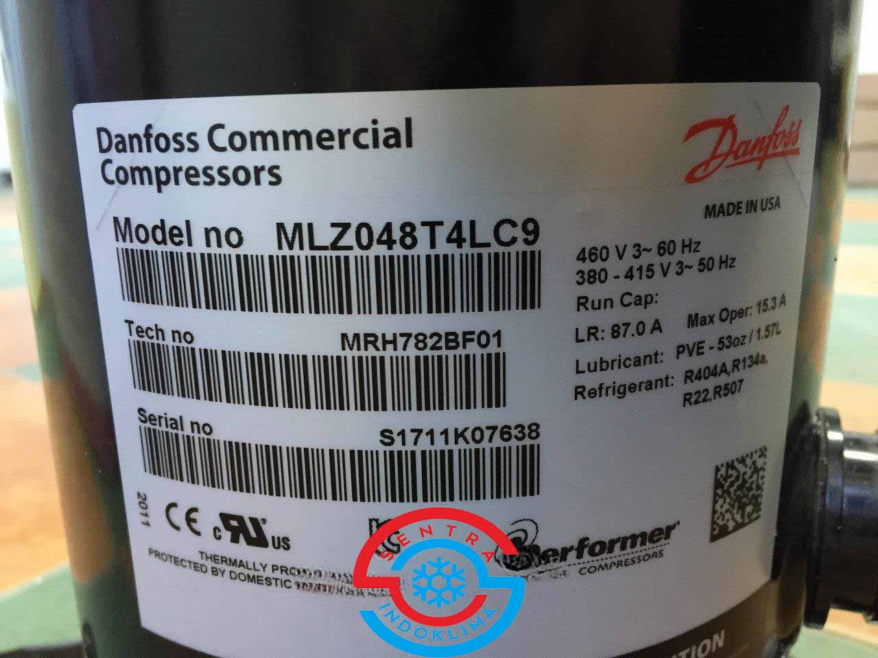 Kompresor Komersial Danfoss MLZ048T4LC9