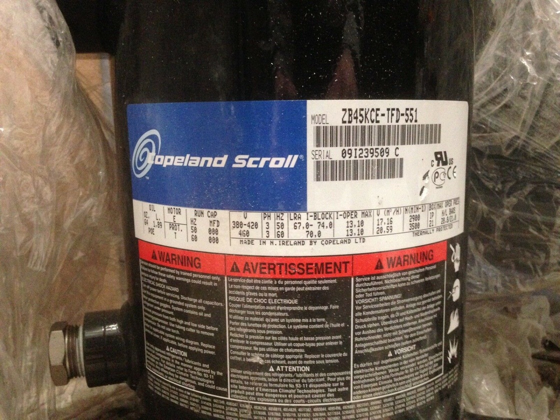 Kompresor AC Copeland Scroll ZB45KCE-TFD-551