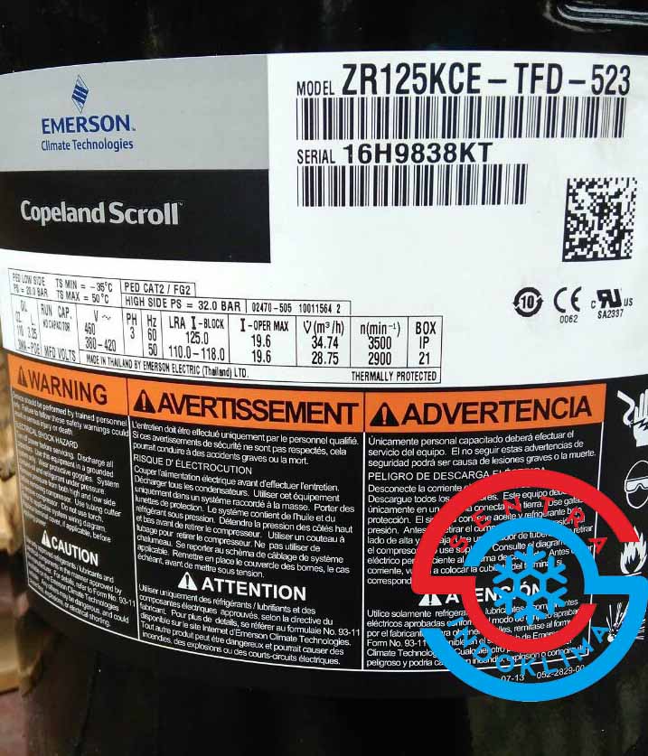 Kompresor ZR125KCE-TFD-523