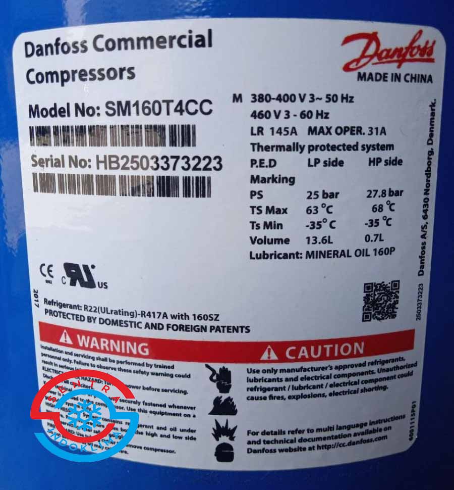 Kompresor Danfoss SM160T4CC