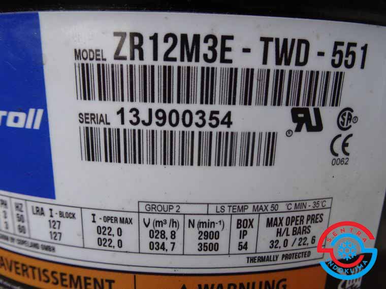 Kompresor Copeland ZR12M3E-TWD-551