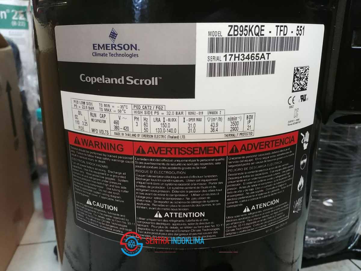 Kompresor ZB95KQE-TFD-551 Copeland Scroll Emerson