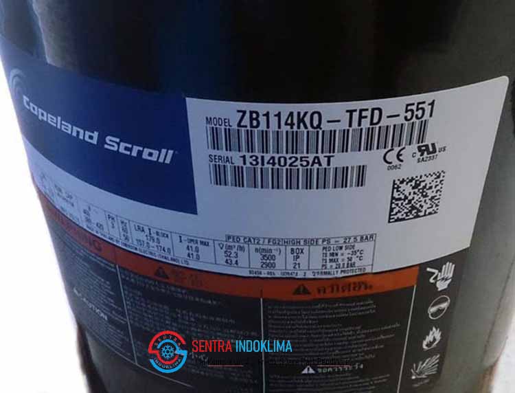 Kompresor Copeland Scroll ZB114KQ-TFD-551