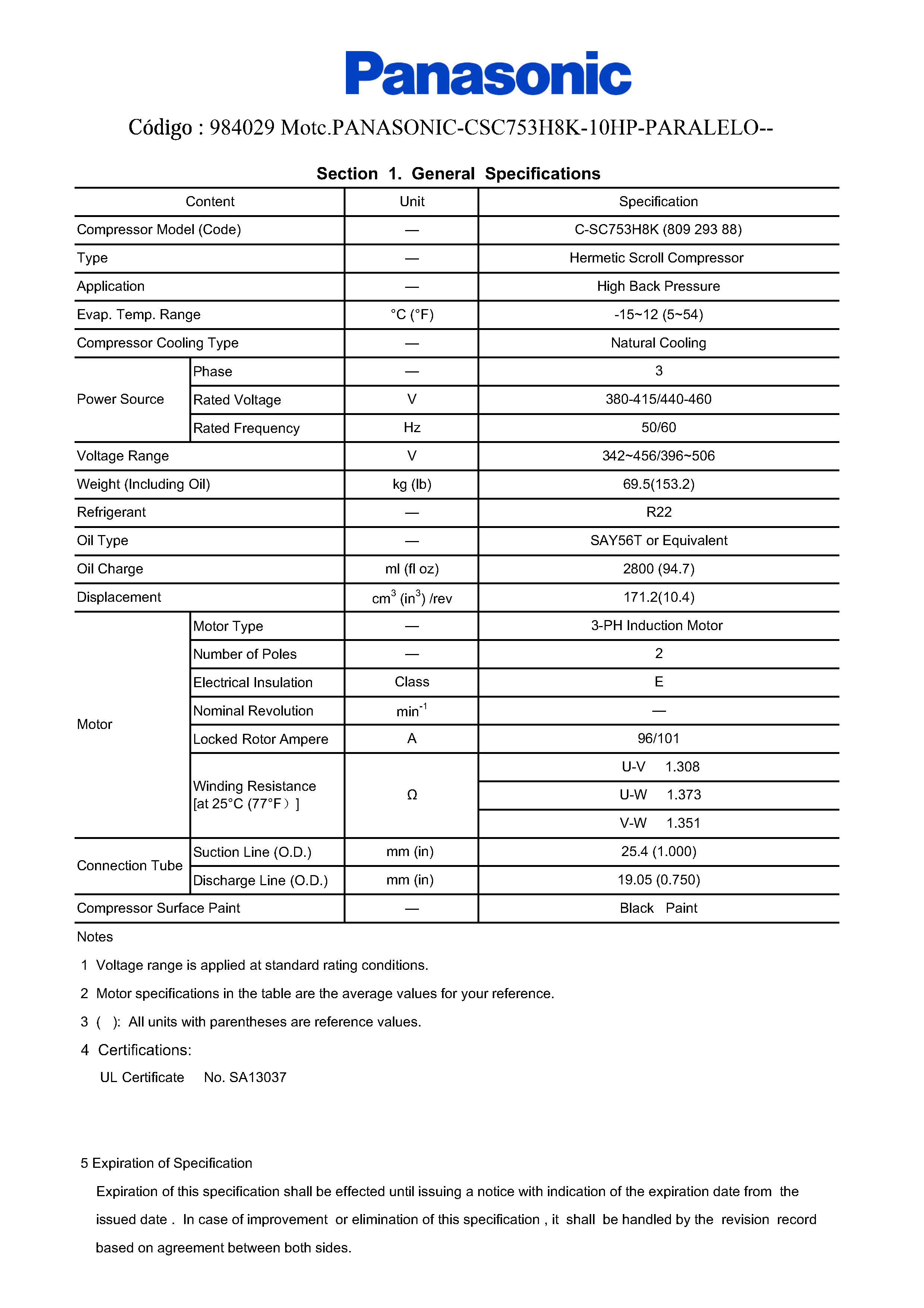 Kompresor Sanyo C-SC753H8K