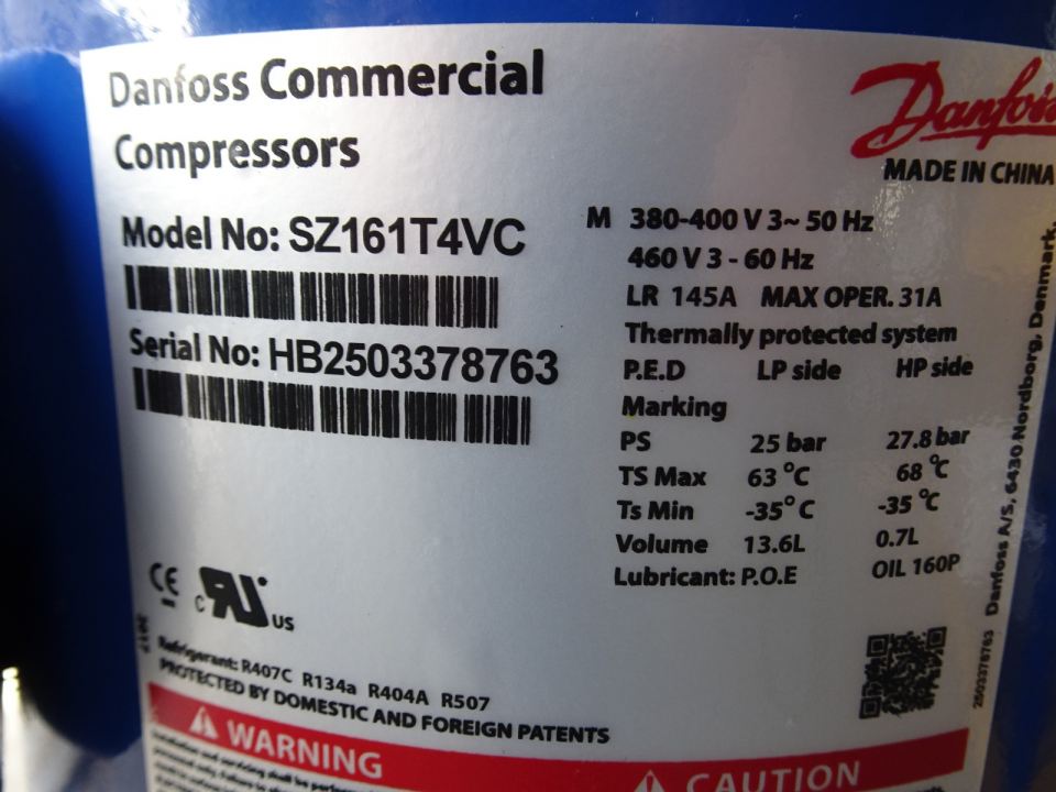 Kompresor Danfoss SZ161T4VC