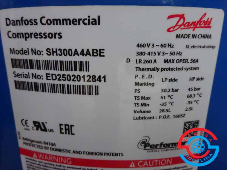 Kompresor Danfoss Komersial SH300A4ABE