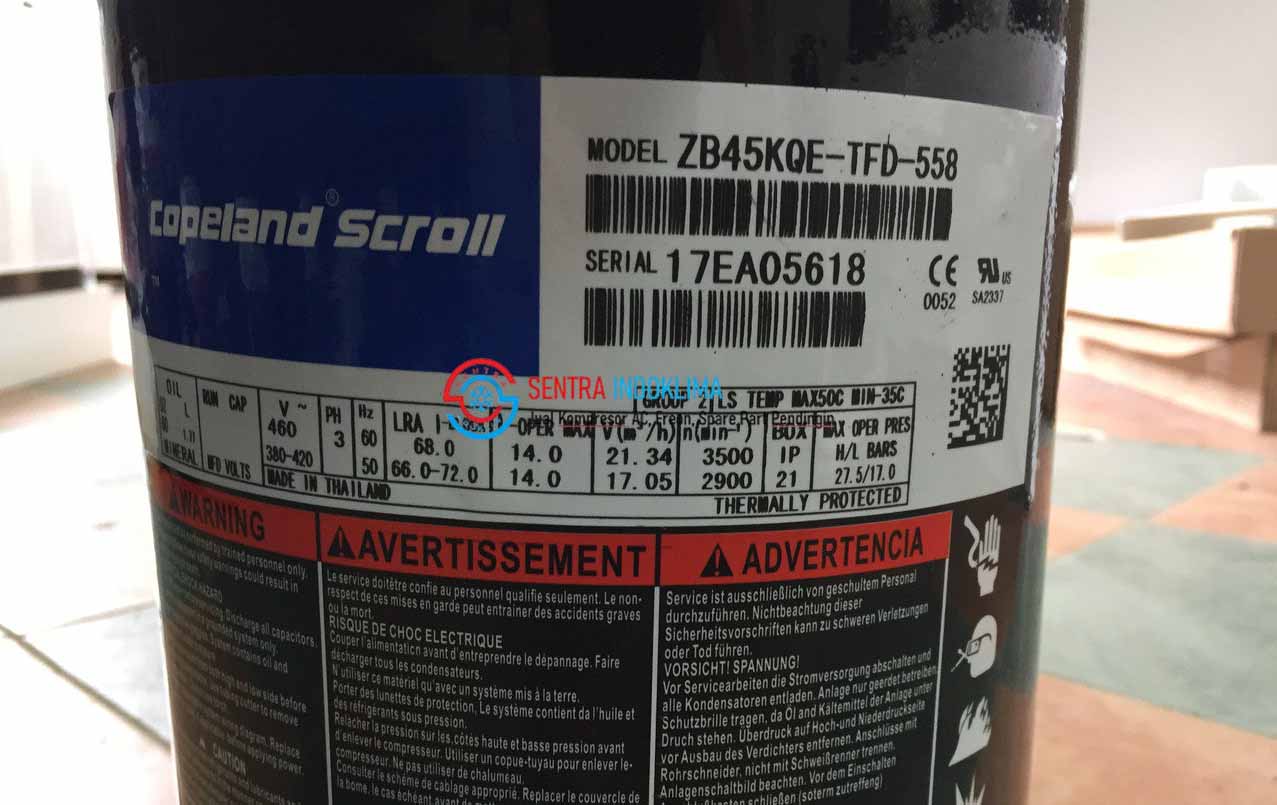 Kompresor Copeland Scroll ZB45KQE-TFD-558