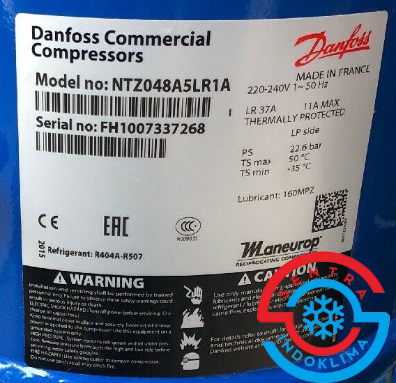 Kompresor Danfoss NTZ048A5LR1A