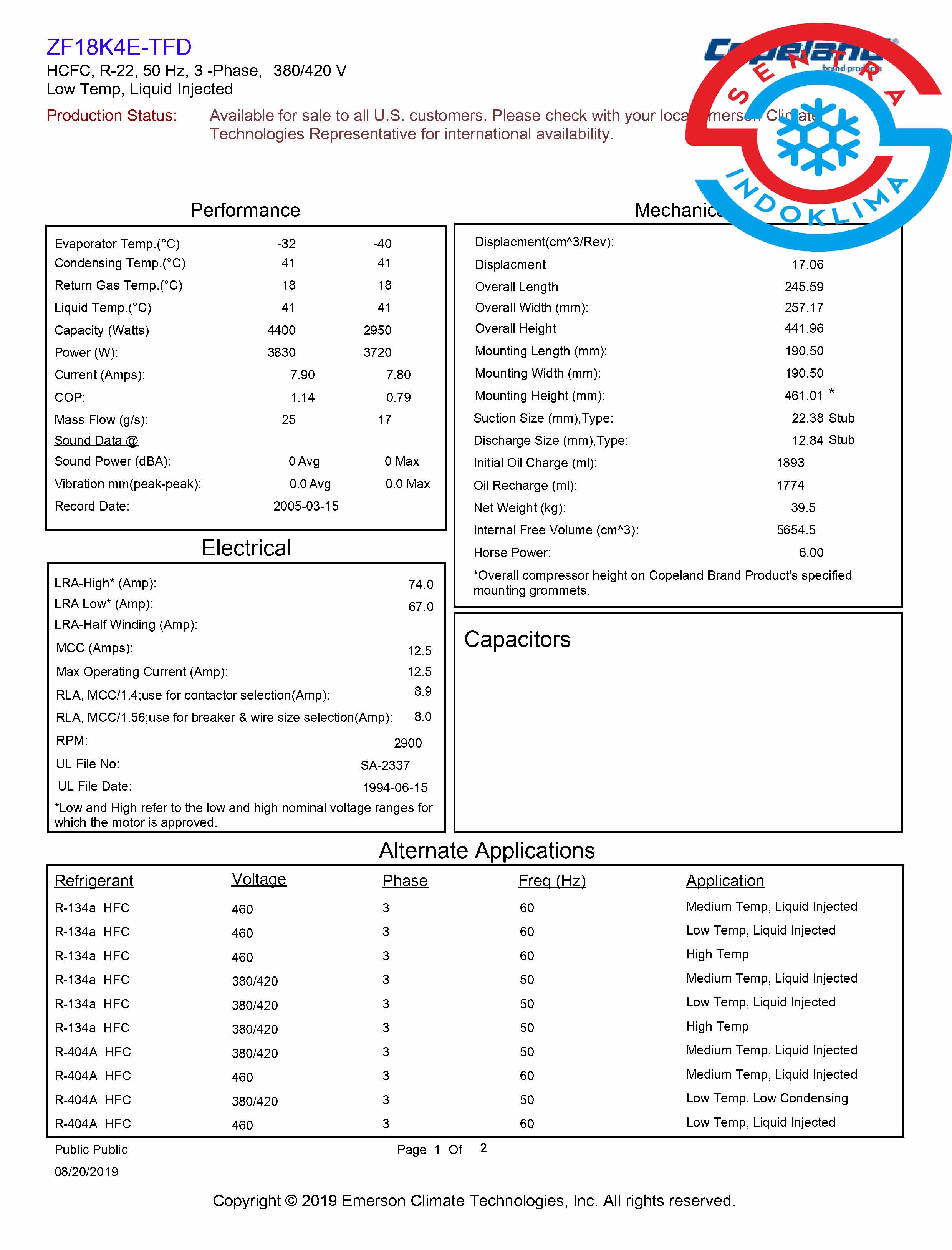 Kompresor ZF18K4E-TFD-551