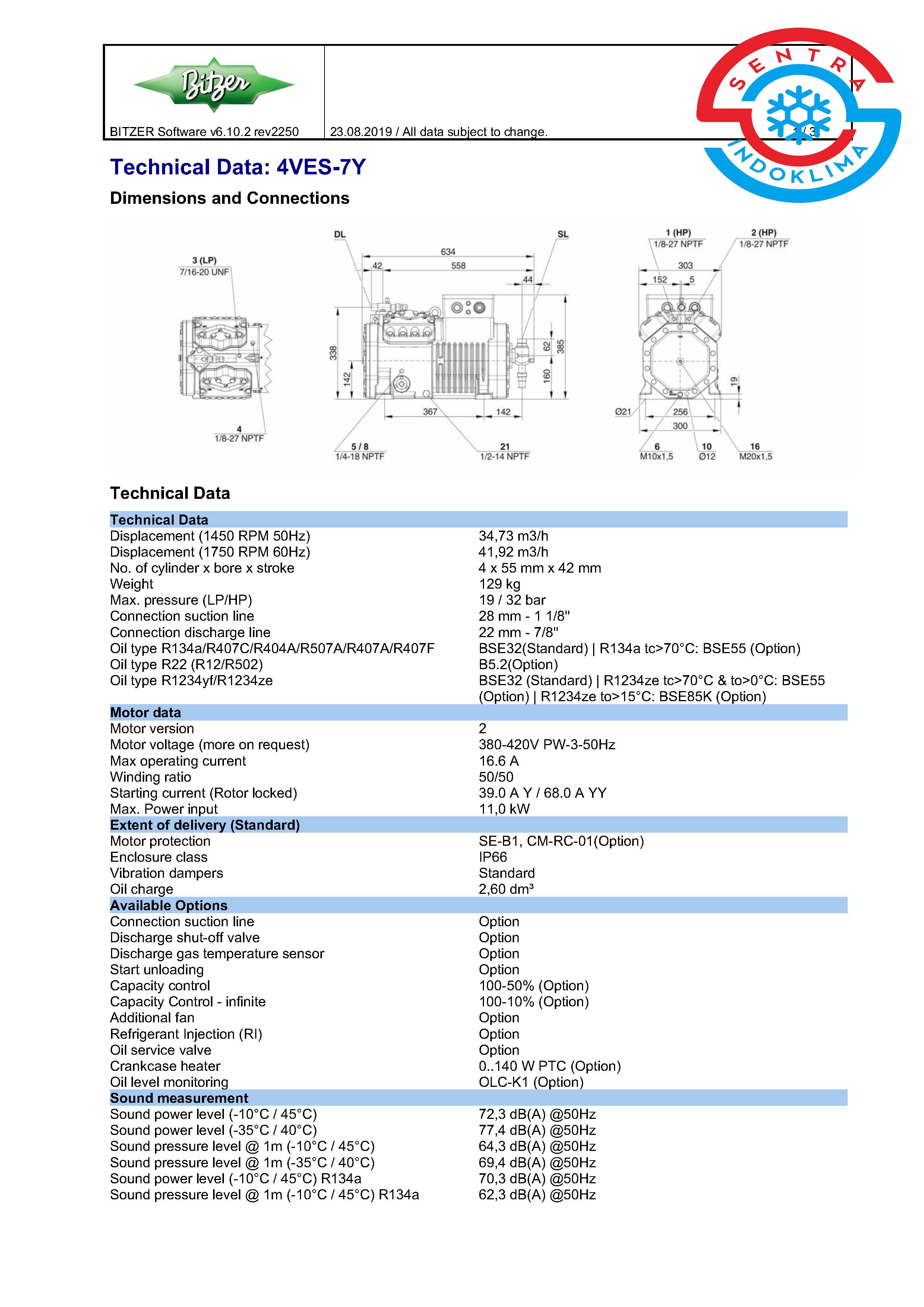 Kompresor Bitzer 4VES-7Y-40P