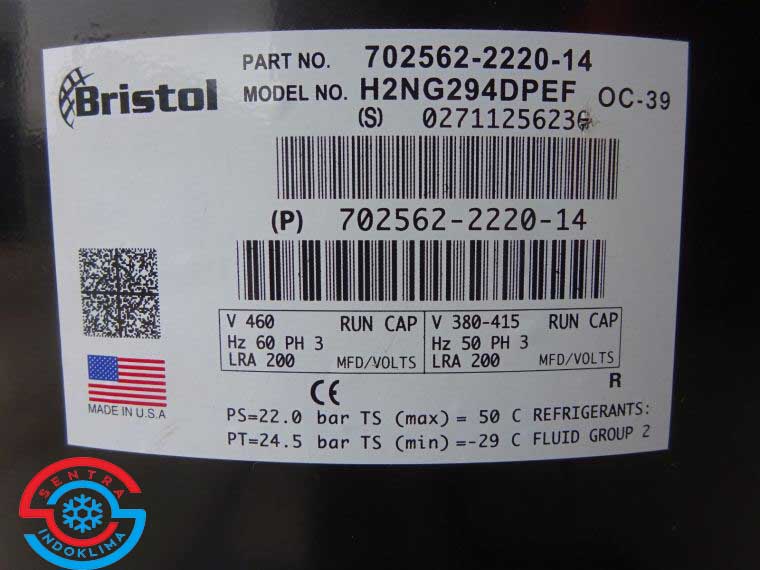 Kompresor Bristol H2NG294DPEF
