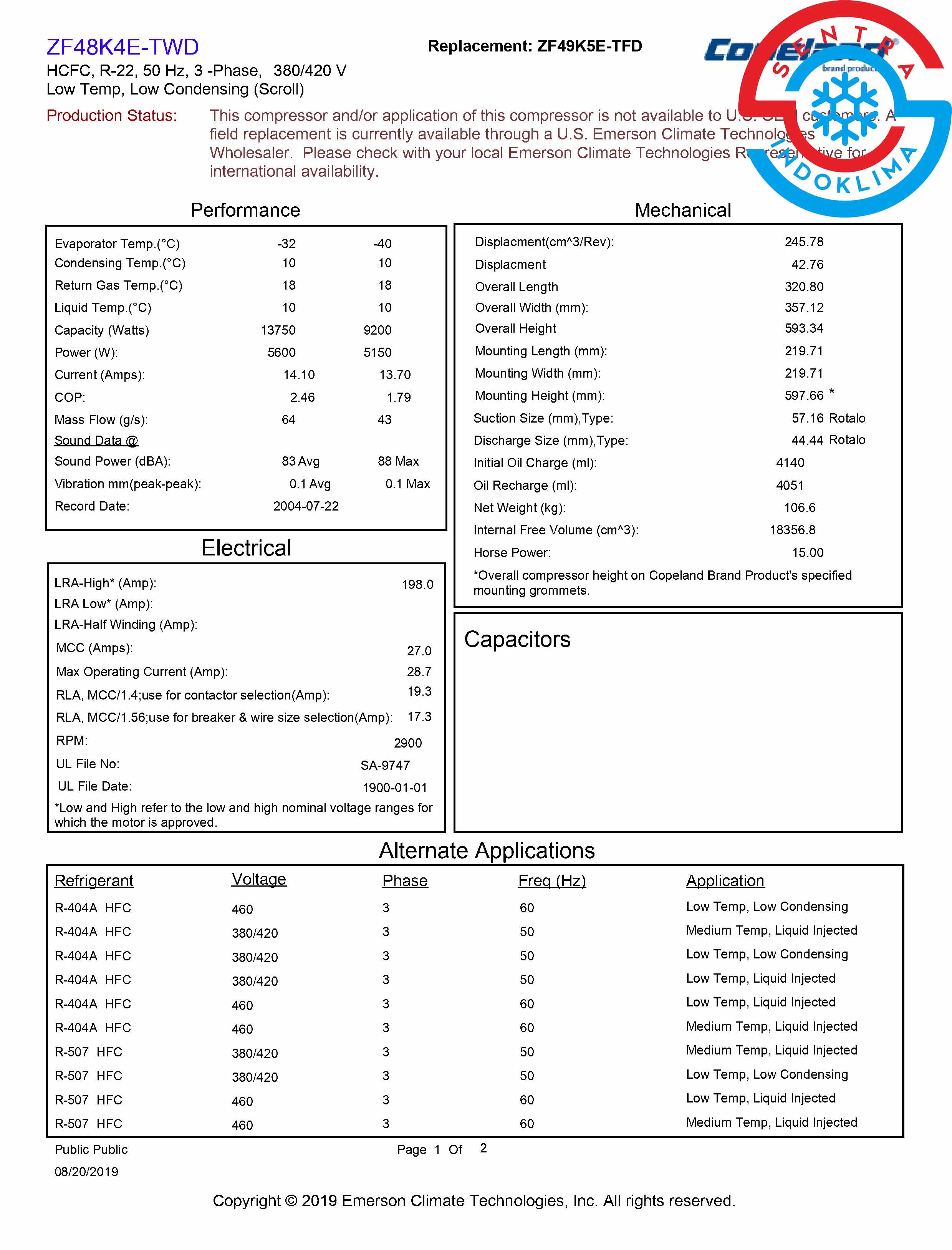 Kompresor ZF48K4E-TWD-551