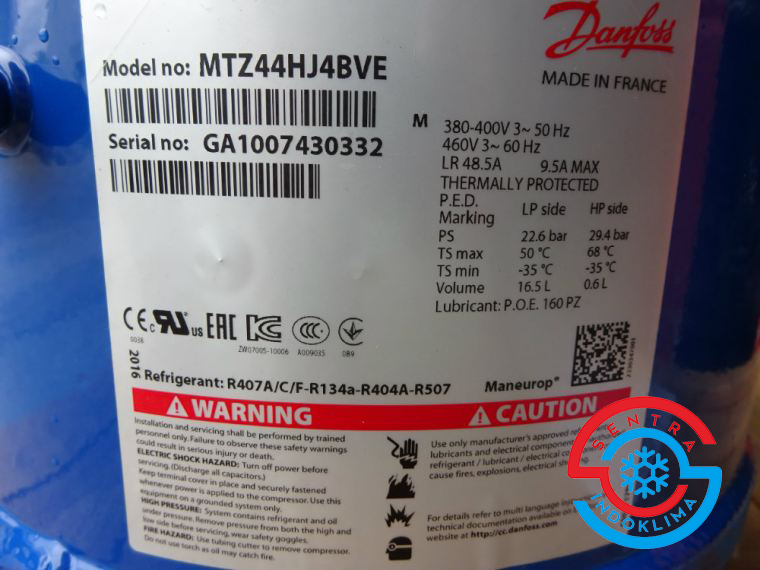 Kompresor Danfoss MTZ44HJ4BVE