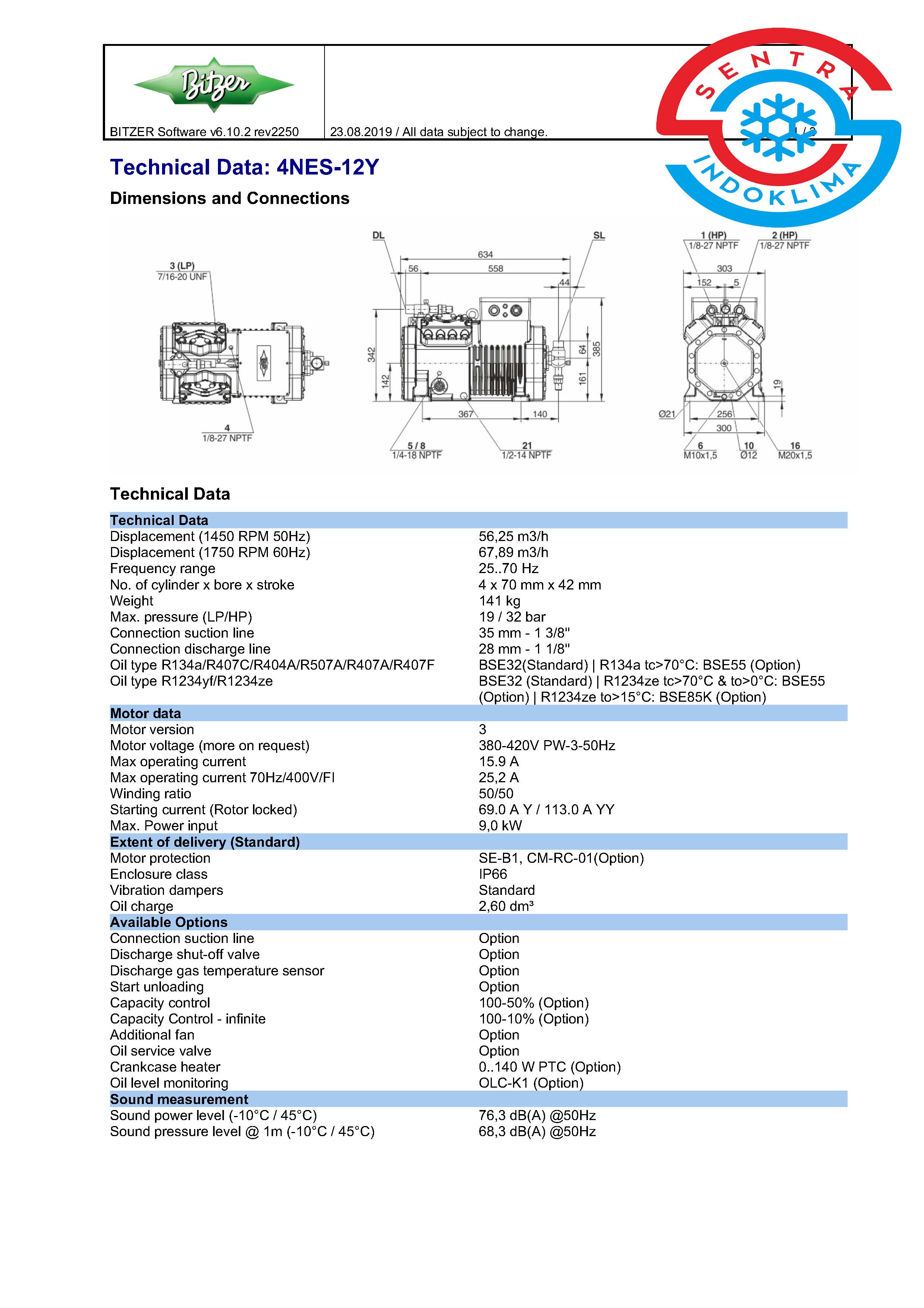 Kompresor Bitzer 4NES-12Y
