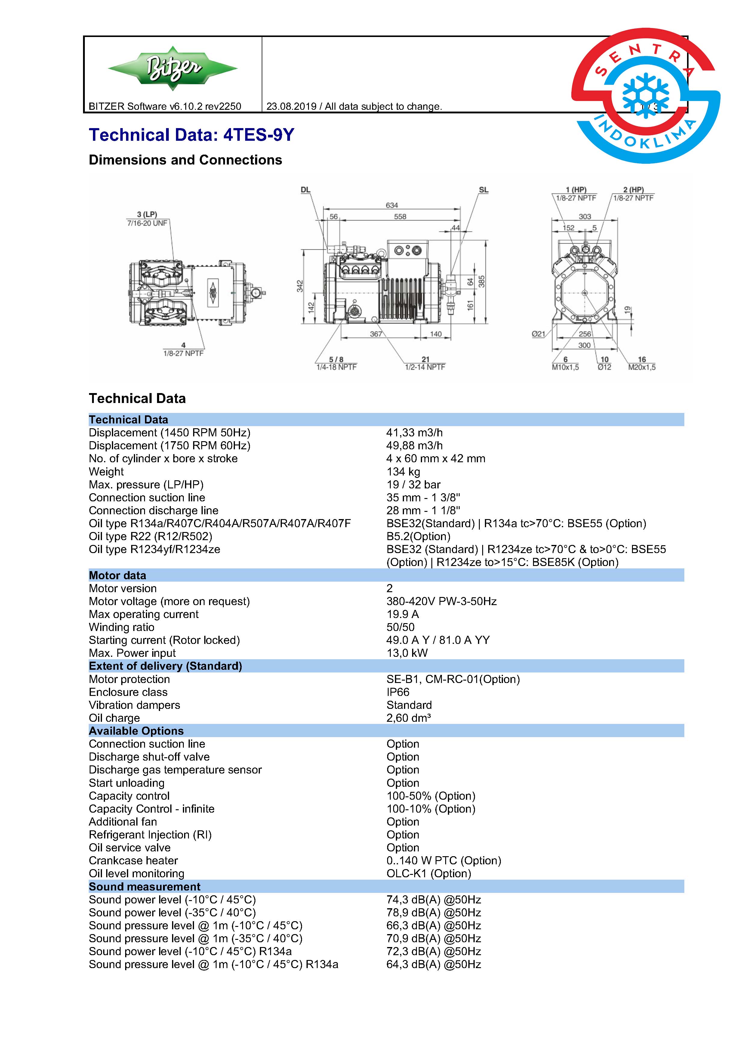 Kompresor Bitzer 4TES-9Y
