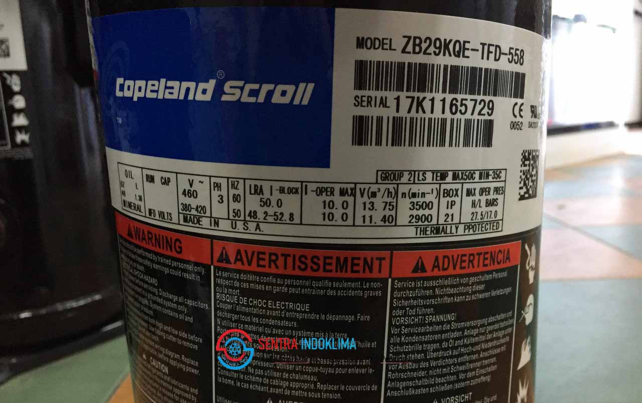 Kompresor Copeland Scroll ZB29KQE-TFD-558