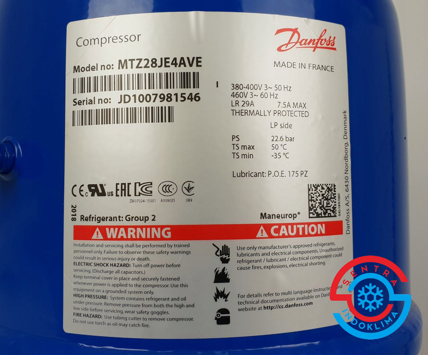 Kompresor Danfoss MTZ28JE4AVE