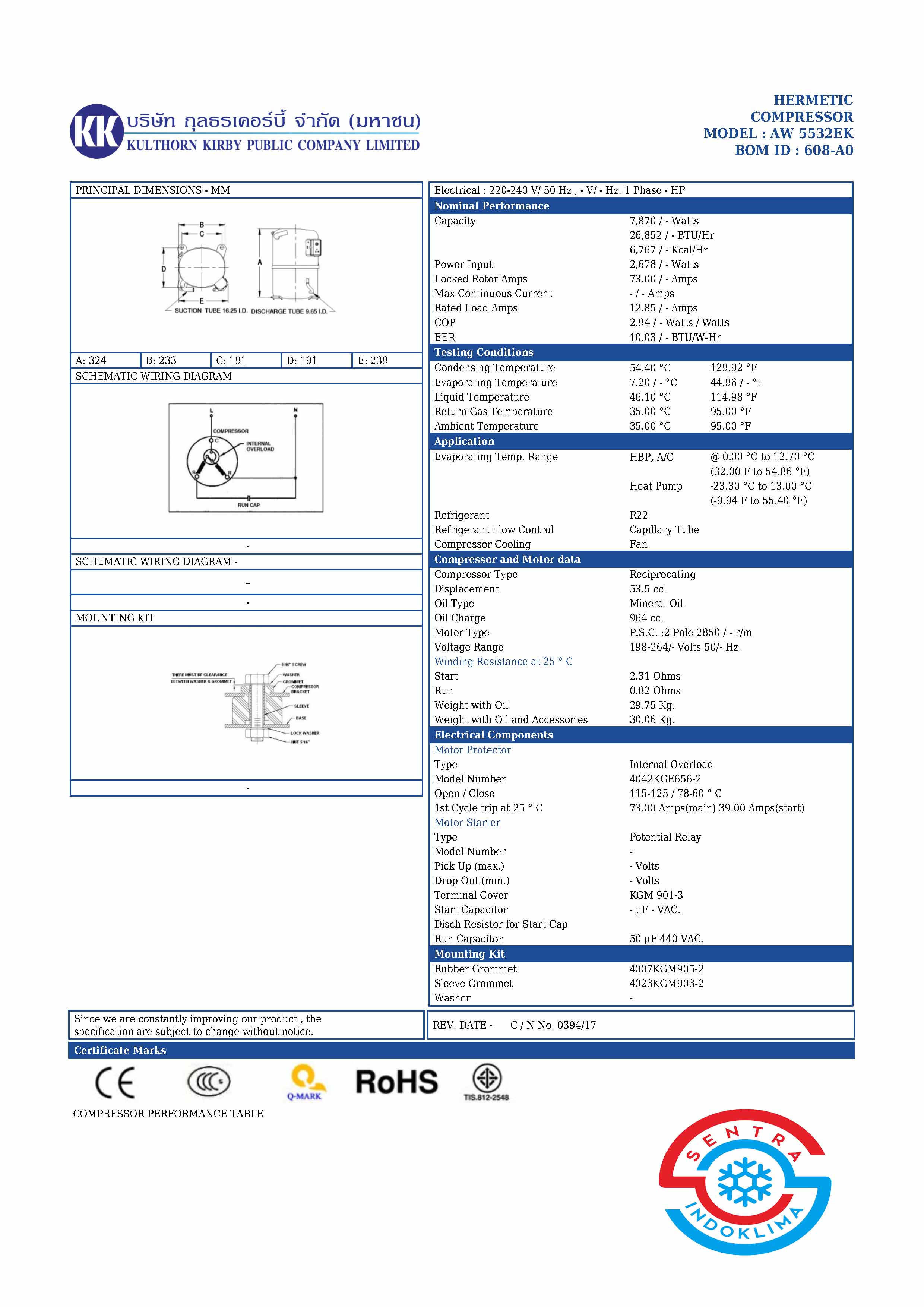 Kompresor AW 5520EK-2
