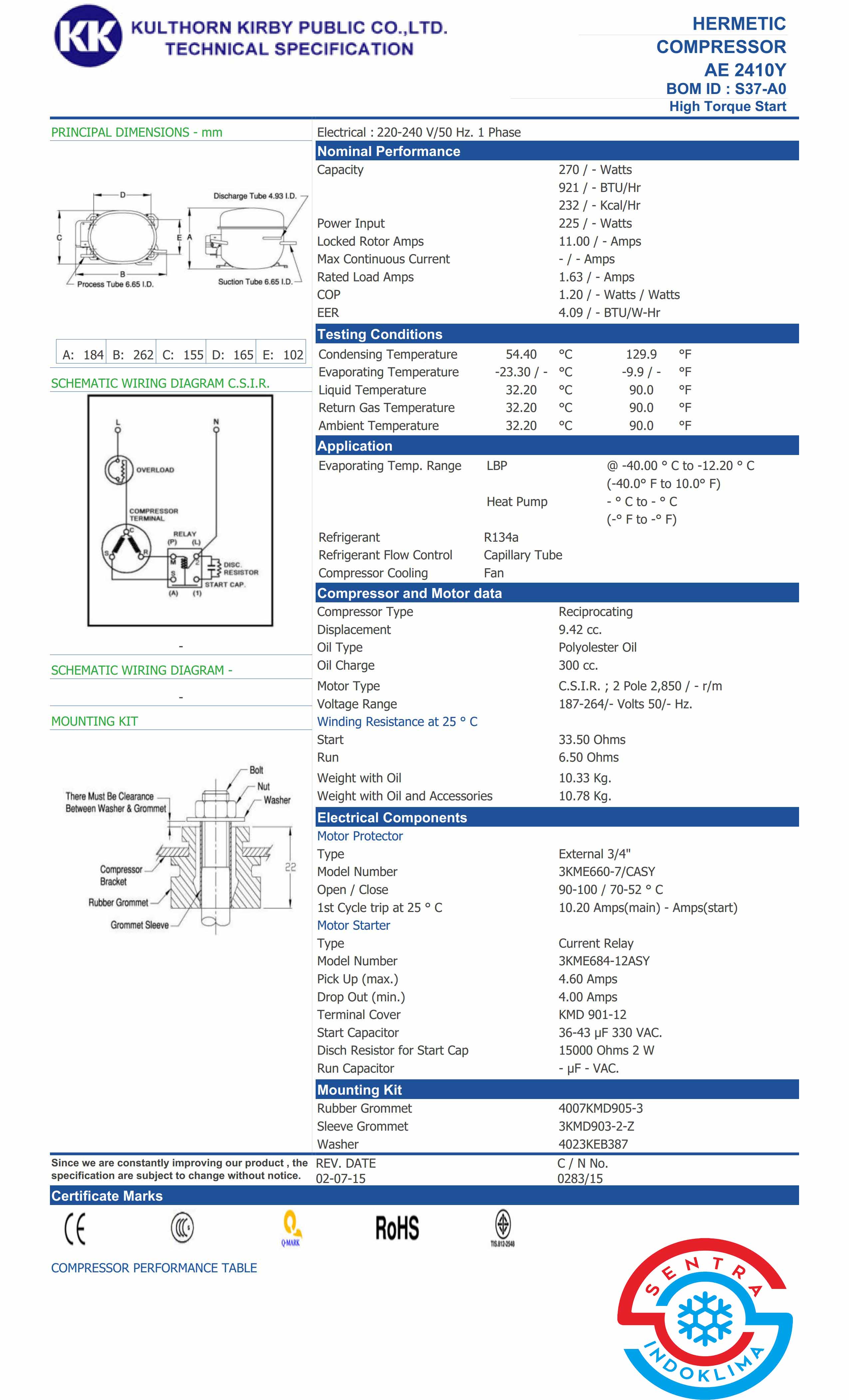 Kompresor Kulthorn AE2410Y