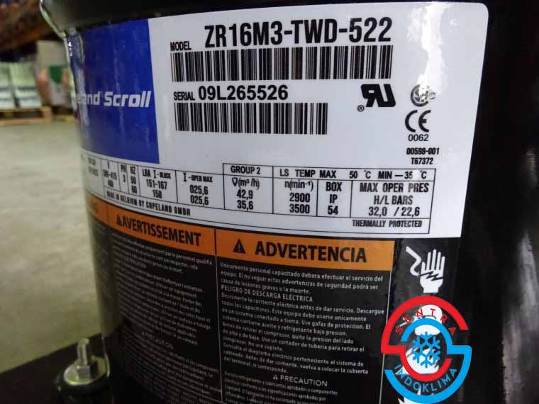 Kompresor ZR16M3-TWD-522