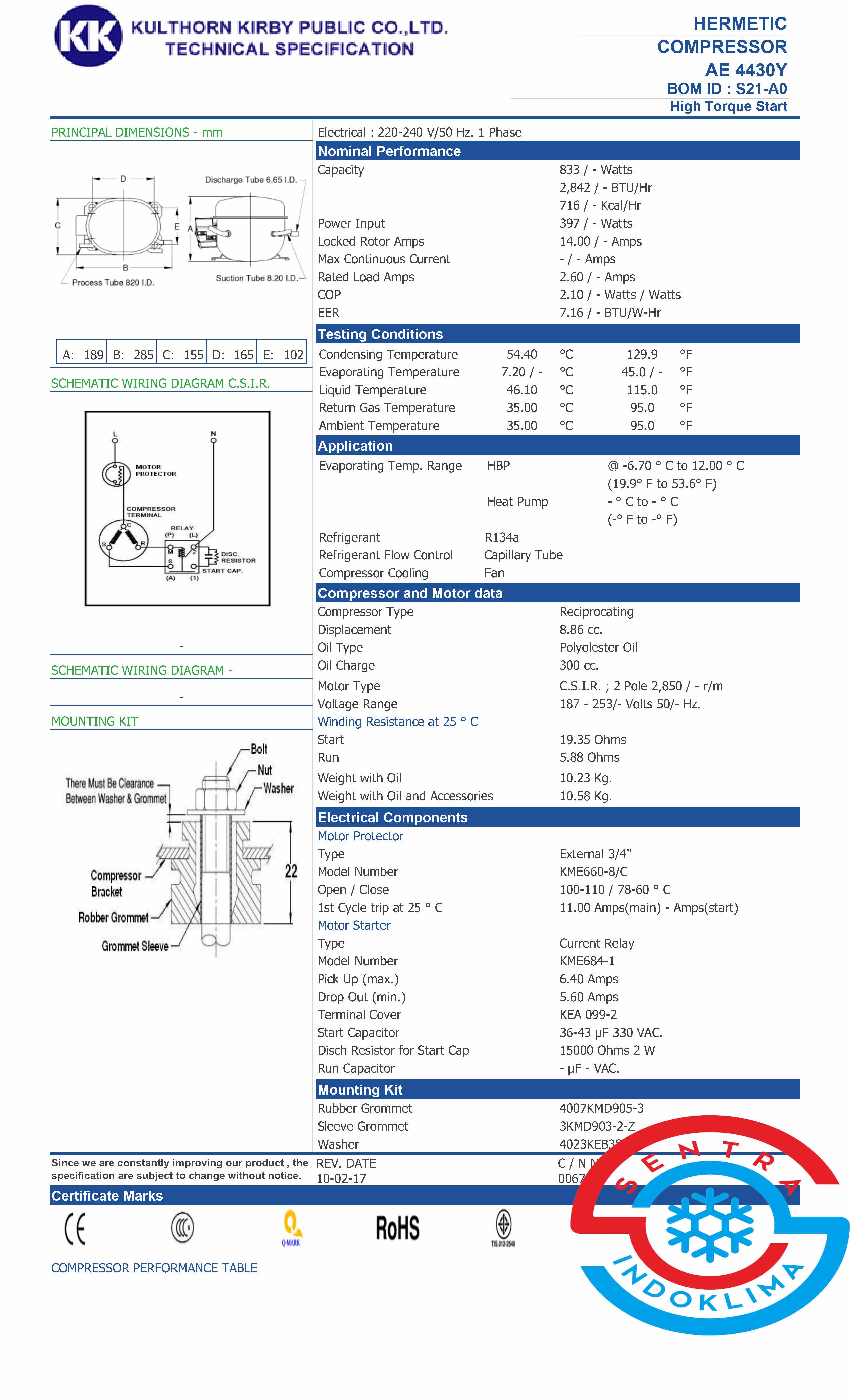 Kompresor Kulthorn AE 4430Y