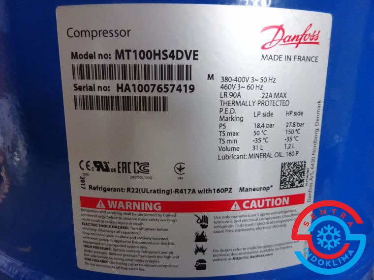 Kompresor Danfoss MT100HS4DVE